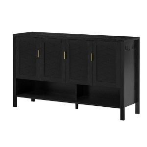 Dexmalle 55.1''Storage Sideboard with Open Shelf and 2-Tiers Adjustable Shelves - 1 of 4
