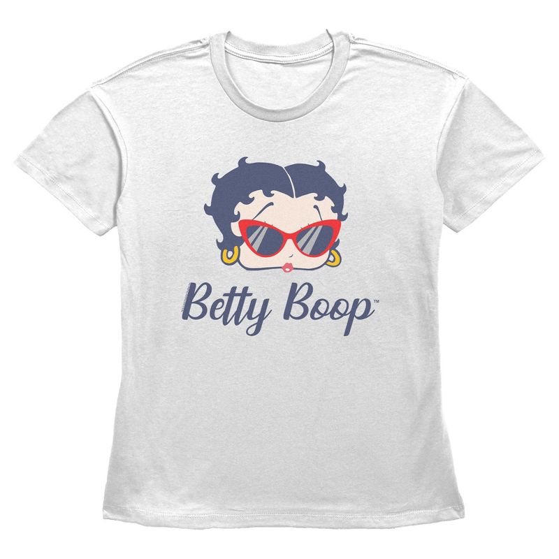 Women's Betty Boop Red Sunglasses Betty T-Shirt, 1 of 4