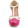 Allegra K Women's Platform Bow T-Strap Chunky Heels Pumps - 3 of 4