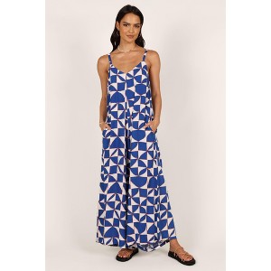 Petal and Pup Womens Kiki Wide Leg Jumpsuit - Blue XS - 1 of 4