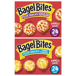 Bagel Bites Mini Pizza Bagel Frozen Snacks 18.6oz Prepared Meals and Sides + 18.6oz Prepared Meals and Sides - 1 of 4