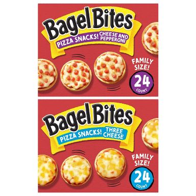 Bagel Bites Mini Pizza Bagel Frozen Snacks 18.6oz Prepared Meals and Sides + 18.6oz Prepared Meals and Sides
