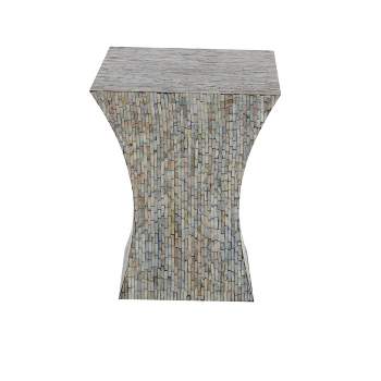 Contemporary Shell Inlaid Accent Table - Olivia & May
