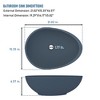 CASAINC Egg-Shaped Concrete Bathroom Vessel Sink with Pop-up Drainer - 2 of 2