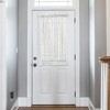 Ellis Curtain Shadow Stripe 1.5" Rod Pocket Semi Sheer Door Curtain Panel White - 3 of 4