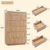 SinCiDo Fluted 7 Drawer Dresser for Bedroom, Modern 48" Tall Wood Chest of Drawers, Dresser Storage Organizer for Living Room, Hallway - 2 of 4