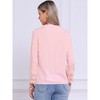 Allegra K Women's Half Button Placket Long Sleeve Lace Crochet Boho Blouse - 3 of 4
