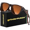 grinderPUNCH Super Dark Black Lens Men's Sunglasses Retro Classic 80's Stylish Trendy Shades (Black) - 4 of 4