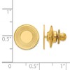 Black Bow Jewelry 14K Yellow Gold Textured Round Disc Lapel or Tie Pin, 12mm - 2 of 3