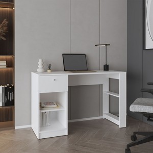 NicBex Home Office Desk 47.3" W Modern Writing Desk with 1 Storage Drawer, 2 Open Shelves and Wooden Frame for Office, Study, Living Room - 1 of 4