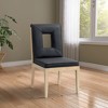 Meridian Furniture,Gwendolyn Vegan Leather Dining Side Chair, Set of 2 - 2 of 4