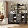 Aheaplus File Cabinet with Lock Drawer, Home Office Storage Cabinet with Bookshelf - 4 of 4