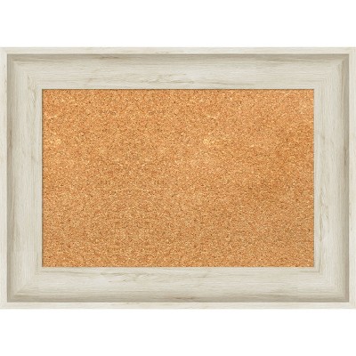 Amanti Art Natural Cork Board Framed Regal Birch Cream Bulletin Board 23 in. x 17 in.