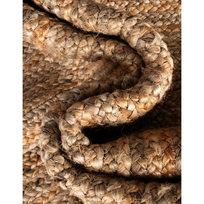 Handmade Natural Jute 9'x12' Rectangular Braided Rug