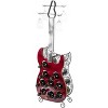 Vintiquewise Vintage Wood and Metal Guitar Shaped 9 Bottle Freestanding Decorative Wine Holder - 2 of 4