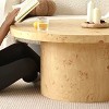 40" Round Coffee Tables,Circle Coffee Tables For Living Room,Modern Coffee Table With Round Base-Tanpinhause - 3 of 4