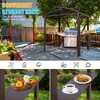NicBex Grill Gazebo, Aluminum BBQ Outdoor Gazebo with Metal Frame and Shelves Serving Tables, Permanent Double Roof Canopy Hard top Gazebos - 2 of 4