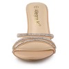 Allegra K Women's Rhinestone Strappy Heel Mules - 2 of 4