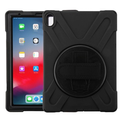 MYBAT For Apple iPad Pro 11" (2018) Black Rotatable Stand Hard TPU Hybrid Case Cover