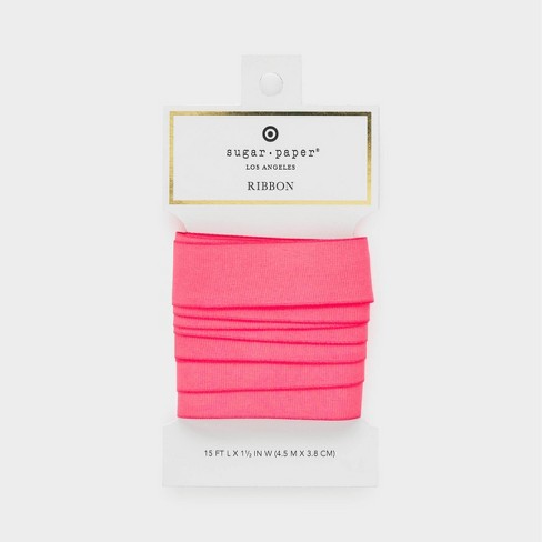 1" Neon Pink Grosgrain Ribbon Paddle Pink - Sugar Paper™ + Target - image 1 of 4