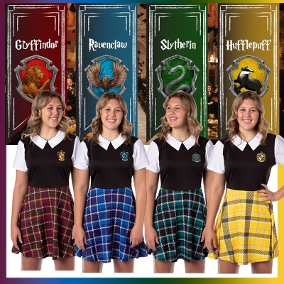 Bioworld - Brandclub - Harry Potter Slytherin Costume Dress Cosplay Plaid  Skirt Dresses For Women Juniors (Small) Green