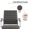 LeisureMod Benmar Guest Office Chair, Ribbed Leather Upholstery with Chrome Arms and Sled Base, Modern Desk Seating for Home or Conference Room - 4 of 4
