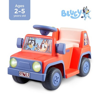 Blue and Red 6V Ride-On SUV for Toddlers