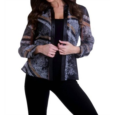 Women's Chiffon Blouse with Trim - ANGEL