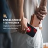 Card Holder Wallet with Coin Pocket Magnetic Closure Pop Up Cards With ID Window Leather Wallet - 4 of 4