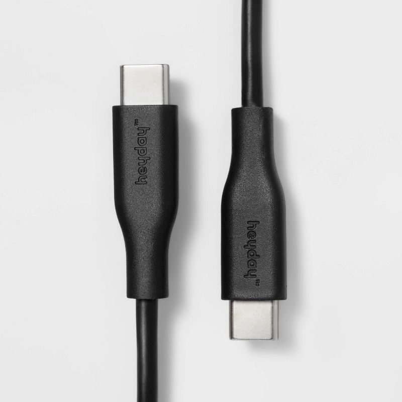 4&#39; USB-C to USB-C Round Cable - heyday&#8482; Black, 1 of 5