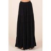 Women's Flowy Tiered Elastic Waist Lined Maxi Skirt - mittoshop - 3 of 4