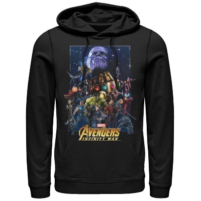 Men s Marvel Avengers Infinity War Character Collage Pull Over Hoodie Target