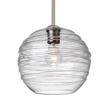 Besa Lighting Wave 10 1 - Light Pendant in  Satin Nickel