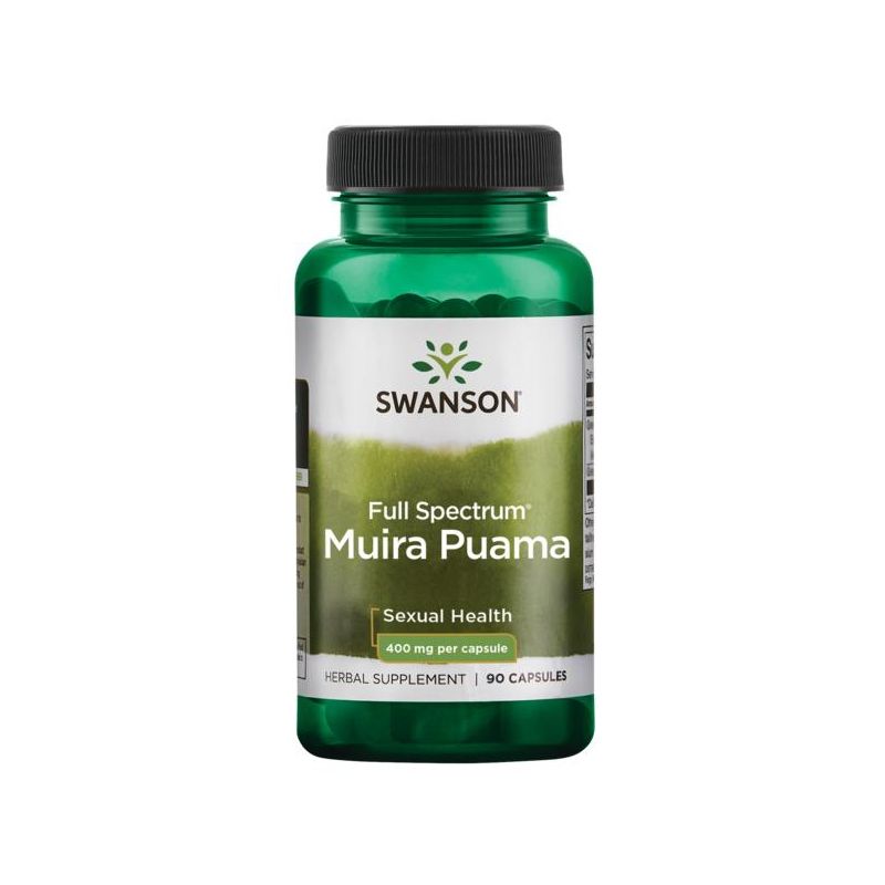 Swanson Herbal Supplements Full Spectrum Muira Puama 400 mg Capsule 90ct, 1 of 3