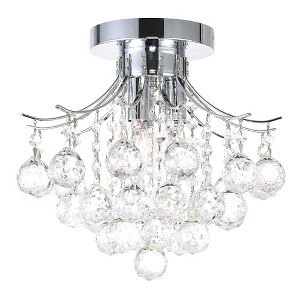 CWI Lighting Princess 3 Light Flush Mount With Chrome Finish - 1 of 4