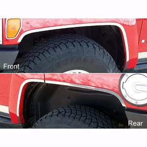 QAA is Compatible with 2006-2009 Hummer H3 6 Piece Stainless Wheel Well Accent Trim HV46309 - 1 of 2