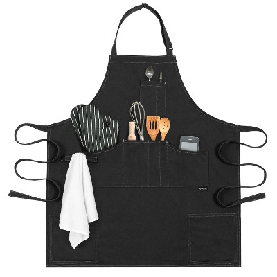 Waxed canvas unisex apron,3-pocket adjustable apron , barista apron, USA made, fashion painters apron, chef's apron, unisex gift, barbeque apron,