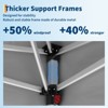 10x20 Heavy Duty Pop Up Canopy w/4 Sidewalls, Roller Bag, 4 Weights, 8 Stakes & 6 Ropes - 3 Height Adjustable - 2 of 4