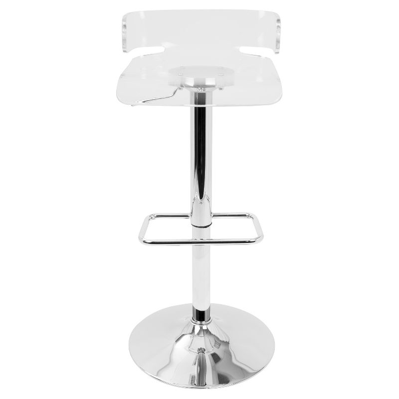 Pride Contemporary Adjustable Barstool - Clear Acrylic - Lumisource, 6 of 10