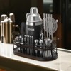 VEVOR Cocktail Shaker Set,23-Piece Stainless Steel Bar Tools with Bamboo Stand, Martini Bartender Kit Accessories | Mixer Spoon,Muddler, Silver&Black - 2 of 4