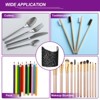 Unique Bargains Wall-Mounted Pencil Nail Art Tool Makeup Brush Holder with Clear Adhesive - 4 of 4