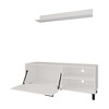 55.1" Particle Board 1-Door TV Stand with Open Storage and Pneumatic Arms for Living Room and Bedroom - 4 of 4