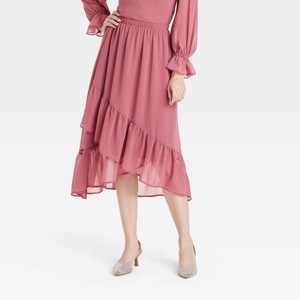 Women's Ruffle Midi Skirt - A New Day™ - 1 of 3