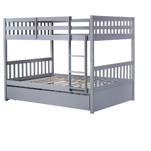 NicBex Full Over Fulll Bunk Bed with Trundle and Guardrail,Twin Loft Bed with Ladder and Converts to 2 Full Size Beds,Bunk Beds for Bedroom - 1 of 4