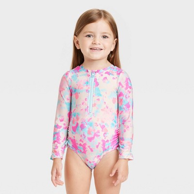 Toddler Girls' Tie-Dye One Piece Swimsuit - Cat & Jack™ Pink 12M