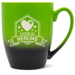 100 North Magic Potion 10 Ounce Green and Black Two Toned Ombre, Comfortably Fits Your Hands, Ceramic Tea Coffee Cup Mug, Potion of Healing - 1 of 1