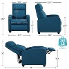 Yaheetech Fabric Upholstered Adjustable Recliner Chair with Pocket Spring for Living Room - 3 of 4