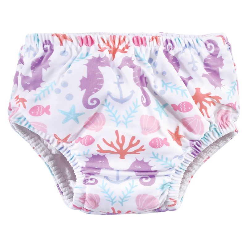 Hudson Baby Infant and Toddler Girl Swim Diapers, Sea Shells, 4 of 6