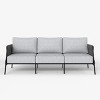 LayinSun Outdoor Patio Woven Rope Sofa, 3-Person Deep Seating Modern Couch 3-Seat for Outside - 2 of 4