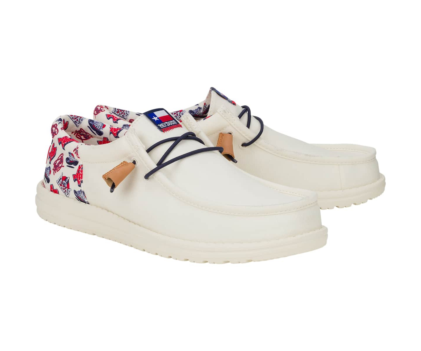 HEYDUDE Men Wally Funk True Texas, Off White, 12, цвет: Белый — фото 2
